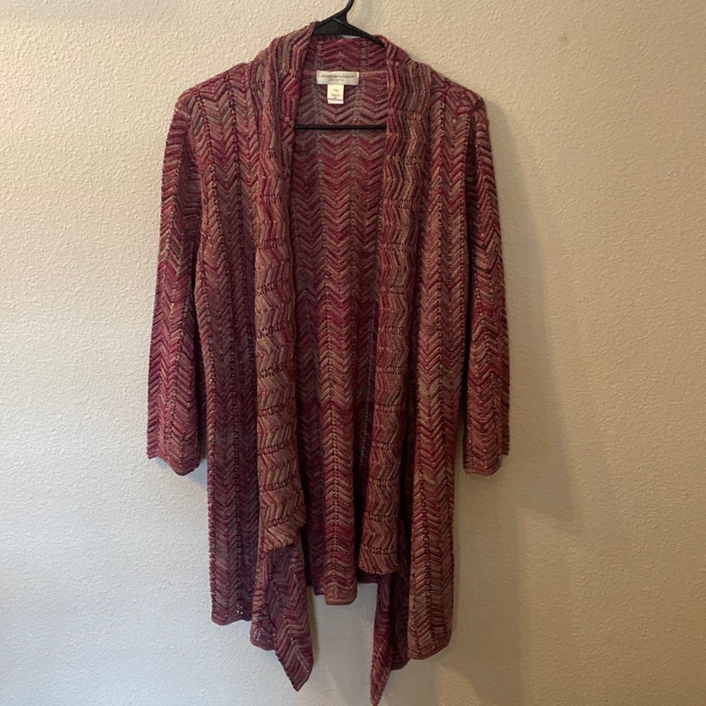 Christopher and Banks petite waterfall cardigan size PM
